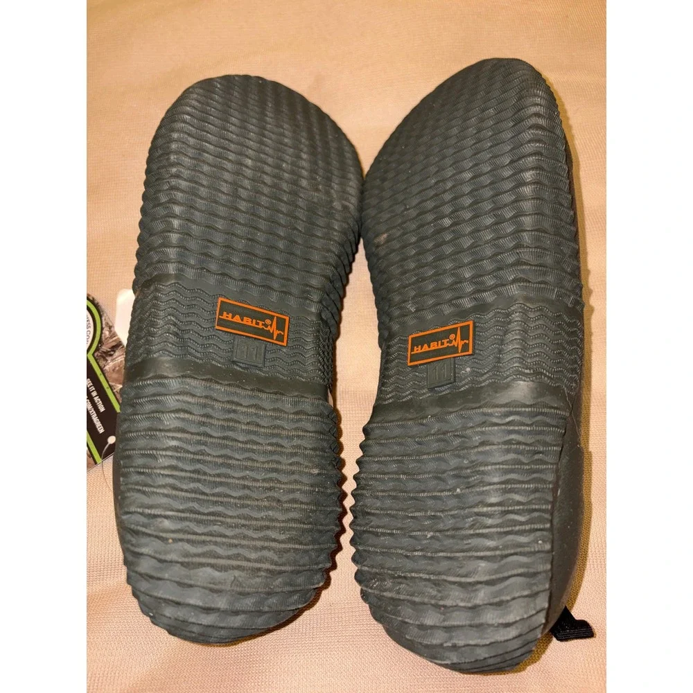 Habit Mens Realtree Xtra Camo All Weather Waterproof Slip On Black Sz 11 New